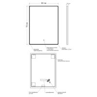 Зеркало Orange Black 50 с подсветкой с сенсорным выключателем арт-BL-50ZE — фото 7, Зеркала в ванную комнату