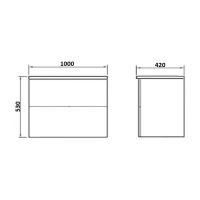 Тумба под раковину Orange Otto 100 подвесная Белый Ясень арт-Ot-100TuWOOD — фото 5, Тумбы под раковину