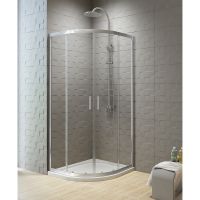 Душевой уголок New Trendy New Varia Chrome 80х80 профиль Хром стекло прозрачное арт-K-0495 — фото 2, Душевые уголки четверть круга