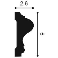 Молдинг Orac Decor 2000x60x26 мм арт-P8020 — фото 2, Молдинги