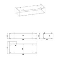 Ниша для тумбы Бриклаер Кристалл 100 подвесная Муссон арт-4627125414893 — фото 5, Полки