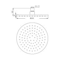 Верхний душ Migliore Latino Хром арт-29656 — фото 3, Верхние души