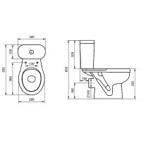 Унитаз компакт Santek Каспер Детский Стандарт с бачком и сиденьем арт-1WH501741 — фото 11, Напольные унитазы