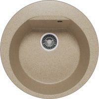 Кухонная мойка Polygran Atol-520 №302 Песочный арт-627475 — фото 1, Кухонные мойки