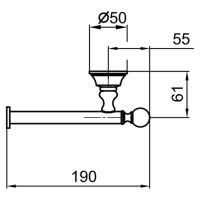 Держатель туалетной бумаги Webert Karenina Бронза арт-KA500801065 — фото 2, Держатели туалетной бумаги