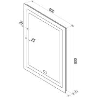 Зеркало Континент Verte 600х800 с подсветкой с часами и датчиком движения арт-ЗЛП478 — фото 5, Зеркала в ванную комнату