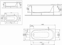 Фронтальная панель для ванны AM.PM Joy/Spirit 170 Белая арт-W85A-170-070W-P — фото 3, Экраны для ванн