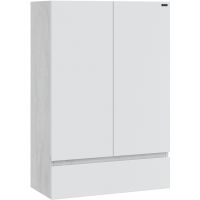 Подвесной шкаф СанТа Марс 60 Белый Светлое дерево арт-700412 — фото 1, Шкафы для ванной