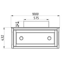Комплект мебели для ванной ASB-Woodline Рома 100С подвесной Белый арт-10854+25971+27224+12222 — фото 13, Комплекты мебели для ванной
