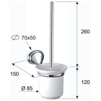 Ершик для унитаза Remer 900 Хром арт-NV66CR — фото 2, Ершики для унитаза