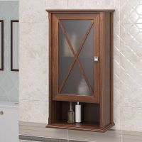 Подвесной шкаф Opadiris Палермо 46 L Светлый орех арт-00-00007335 — фото 2, Шкафы для ванной