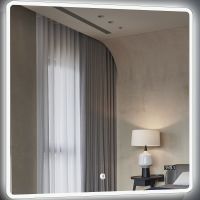 Зеркало Esbano 80 с подсветкой с сенсорным выключателем с подогревом и часами арт-ESMI2073TDS — фото 1, Зеркала в ванную комнату