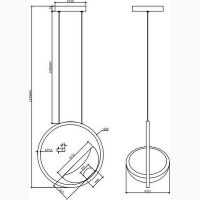 Подвесной светильник Maytoni Modern Lunare Прозрачный Латунь арт-MOD327PL-L5BS3K — фото 6, Подвесные светильники