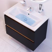 Тумба под раковину AM.PM X-Joy 80 подвесная Черная матовая арт-M85AFHX0802BM — фото 10, Тумбы под раковину