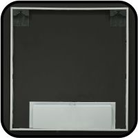 Зеркало Bond Loft 80x80 с подсветкой Черное глянцевое с бесконтактным выключателем арт-M35ZE-8080 — фото 12, Зеркала в ванную комнату