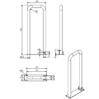 Поручень Aquatek Хром арт-POR-0000003 — фото 10, Поручни для ванной