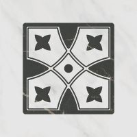 Керамический декор Kerama Marazzi Келуш 1 грань черно-белый 9,8х9,8 см арт-TOC004 — фото 1, Керамическая плитка