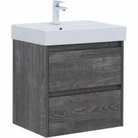 Тумба под раковину Aquanet Nova Lite 60 подвесная Дуб серый арт-287889 — фото 1, Тумбы под раковину