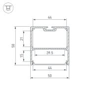 Профиль алюминиевый Arlight Line накладной Оливковый арт-038434 — фото 4, Профили для светодиодных лент