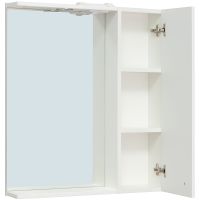 Зеркало со шкафом Runo Римини 65 с подсветкой Белое арт-00-00001256 — фото 2, Зеркальные шкафы в ванную