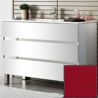 Тумба с раковиной SanVit Кубэ-3 80 в цвете Ral Красный глянец арт-kkube3080 — фото 1, Тумбы с раковиной