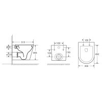 Унитаз WeltWasser Salzbach 043 GL-WT подвесной с сиденьем Микролифт арт-10000010281 — фото 4, Подвесные унитазы