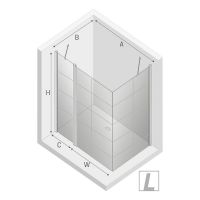 Душевой уголок New Trendy New Soleo Black 90х90 L профиль Черный стекло прозрачное арт-K-0579 — фото 7, Квадратные душевые уголки