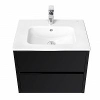 Тумба под раковину Aquaton Римини 60 подвесная Черный глянец арт-1A226601RN950 — фото 2, Тумбы под раковину