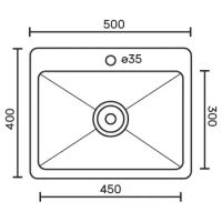 Кухонная мойка Fabia 50х40 Сатин арт-504030 — фото 6, Кухонные мойки