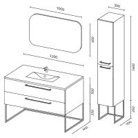 Товар: Тумба с раковиной SanVit Сити 120 в цвете Ral подвесная Белая глянцевая арт-ksity120 - фото 6 Тумба с раковиной SanVit Сити 120 в цвете Ral подвесная Белая глянцевая арт-ksity120 — фото 6, Тумбы с раковиной