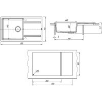 Кухонная мойка Florentina Липси-860 Мокко арт-20.130.D0860.303 — фото 3, Кухонные мойки