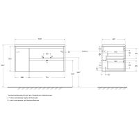 Тумба под раковину BelBagno Kraft 100 R подвесная Cemento Grigio арт-KRAFT-1000-2C-1A-SO-CG-R — фото 11, Тумбы под раковину