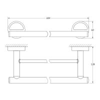 Товар: Полотенцедержатель FBS Luxia двойной Хром арт-LUX 037 - фото 2 Полотенцедержатель FBS Luxia двойной Хром арт-LUX 037 — фото 2, Полотенцедержатели