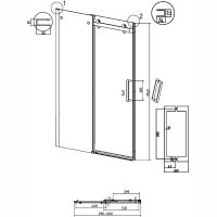 Душевая дверь Grossman Classic 100 профиль Хром стекло прозрачное арт-100.K33.04.100.10.00 — фото 11, Раздвижные душевые двери