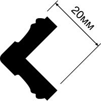Уголок HIWOOD 2000x20x20 мм арт-C20V1 — фото 2, Стеновые уголки