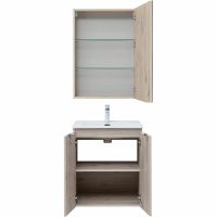 Комплект мебели для ванной Aquanet Алвита New 60 подвесной Дуб веллингтон белый арт-274222 — фото 3, Комплекты мебели для ванной