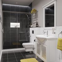 Душевая дверь STWORKI Стокгольм 110 3GW009TTKK000 профиль Хром матовый стекло прозрачное арт-409017 — фото 11, Раздвижные душевые двери