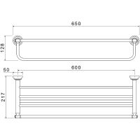 Полка для полотенец Aquatek Классик Черная матовая арт-AQ4515MB — фото 2, Полки для полотенец