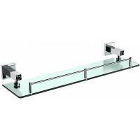 Стеклянная полка CeramaLux Venezia Хром арт-88611-1 — фото 1, Полки для ванной и душа