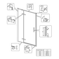 Товар: Душевая дверь Veconi Vianno VN-73B 100 профиль Черный матовый стекло прозрачное арт-VN73B-100-01-C4 - фото 4 Душевая дверь Veconi Vianno VN-73B 100 профиль Черный матовый стекло прозрачное арт-VN73B-100-01-C4 — фото 4, Распашные душевые двери