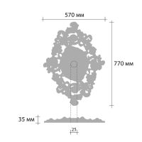 Розетка потолочная Decomaster 570x770x35 мм арт-DR 18 — фото 2, Розетки потолочные