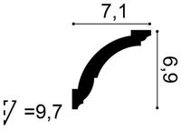 Карниз Orac Decor 2000x69x71 мм арт-CX100 — фото 2, Карнизы