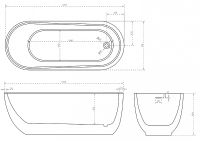 Акриловая ванна Abber 150x70 без гидромассажа арт-AB9341-1.5 — фото 5, Акриловые ванны