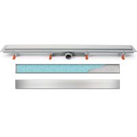 Душевой лоток Veconi Klasik 550 с решеткой Хром глянцевый / под плитку арт-V550K — фото 1, Душевые лотки