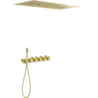 Душевая система Timo Petruma с термостатом Золото матовое арт-SX-5329/17SM — фото 1, Встраиваемые душевые комплекты