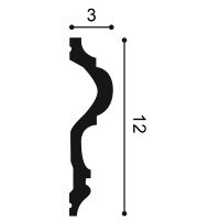 Молдинг Orac Decor 2000x120x30 мм, арт-P8050F — фото 2, Молдинги