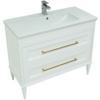 Тумба под раковину Aquanet Бостон М 100 Белая матовая арт-243781 — фото 1, Тумбы под раковину