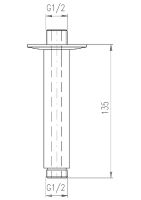 Кронштейн для верхнего душа Rav Slezak Золото арт-MD0372Z — фото 2, Кронштейны для верхнего душа