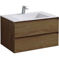 Тумба под раковину Vincea Luka 80 подвесная T.Oak арт-VMC-2L800TO — фото 2, Тумбы под раковину