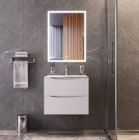 Тумба с раковиной Bond Cube 60 подвесная Белая матовая арт-T01605-S05W — фото 5, Тумбы с раковиной